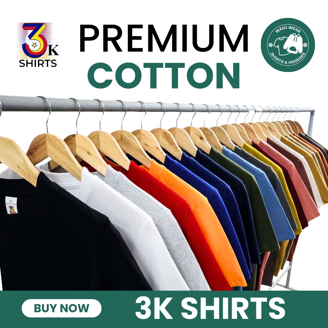 3K PREMIUM 100& COTTON SHIRT 210 GSM