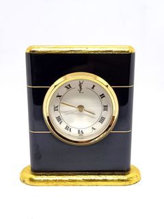 90's Vintage Yves Saint Laurent Table Clock/Alam Clock