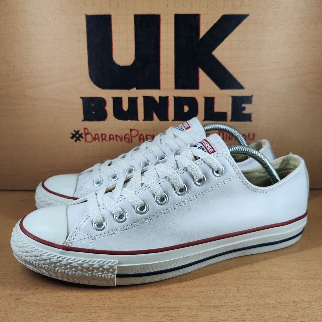 KasutRaya UK8.5 27cm Converse Chuck Taylor All Star Low Leather White