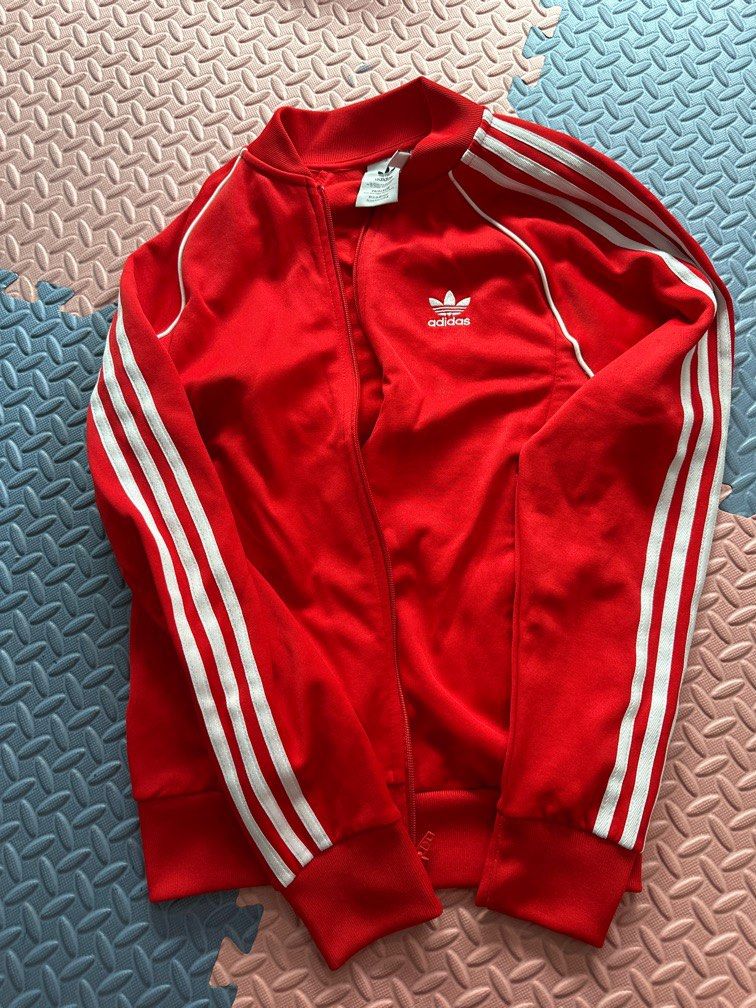 Adidas jacket red hotsell