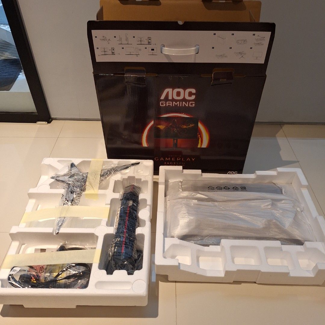 AOC Gaming Monitor 24G2SPU FHD 165Hz 1ms IPS GSync Speaker 24G2 Game