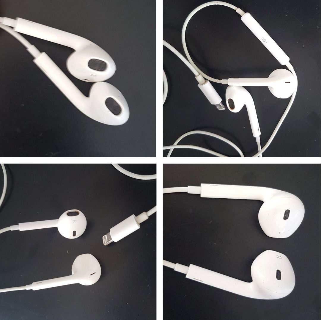 Apple EarPods with Lightning Connector for iPhone Original Apple Accessories iPhone Earpiece White Corded Model Wired Headphone Conversation