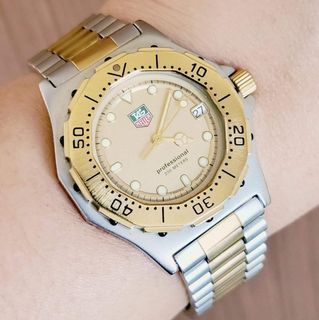 Authentic Tag Heuer Professional two tone watch for women
33mm case diameter
Small to large up to 18.5cm wrist
Excellent Condition
Provided box