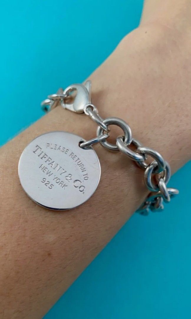 Authentic Tiffany Co circle tag Dangle bracelet Women s Fashion Jewelry Organizers Bracelets on Carousell