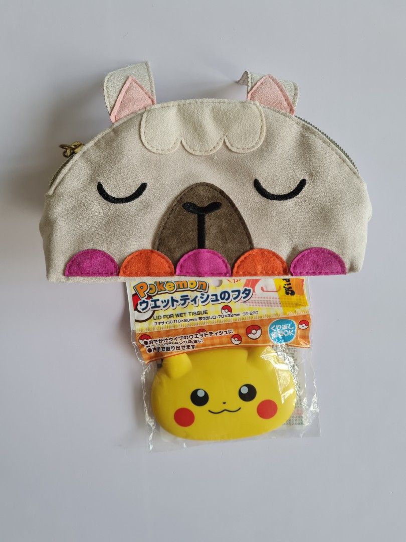 Bath & Bodyworks BBW Cosmetics Pouch & Pikachu Pokemon Wet Wipes Reusable  Lid, Babies & Kids, Going Out, Diaper Bags & Wetbags on Carousell