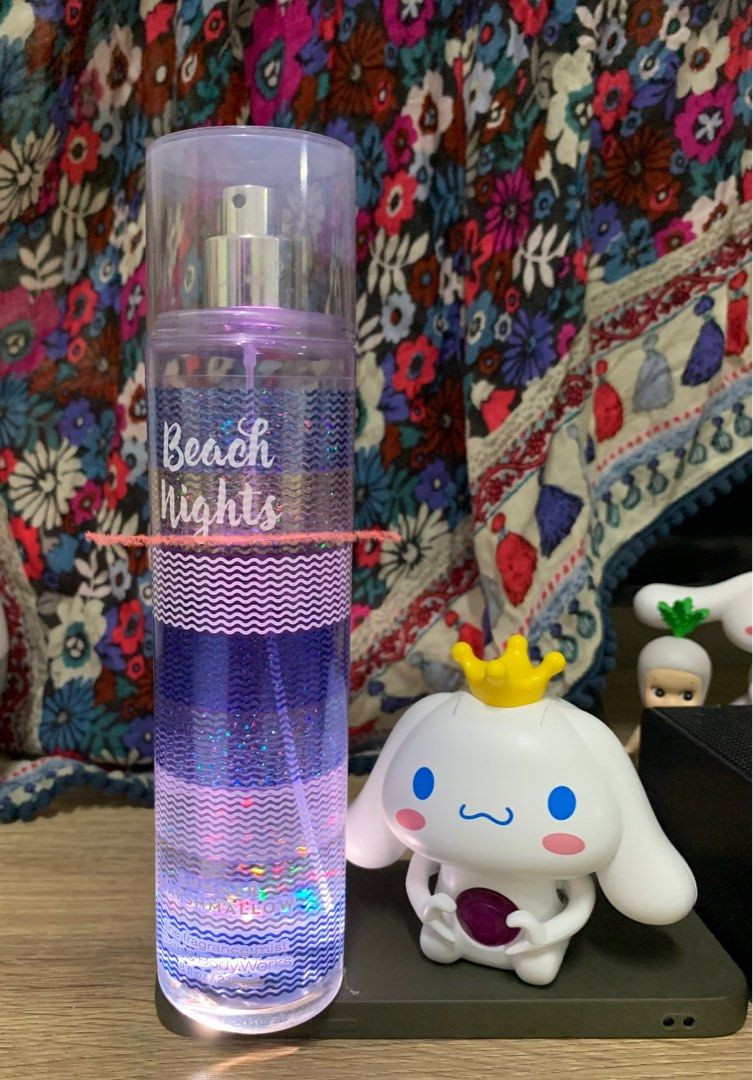 Beach Nights Fragrance mist (rare packaging) (Category: Fragrance & Deodorants) located in Manila. Submitted by yourstrulyeli (Listing ID 1290202243, Image 1). Description: 🦋 Guaranteed Authentic 💯 Ready to ship Super pretty sparkly packaging ✨ 📍Paco, Manila.