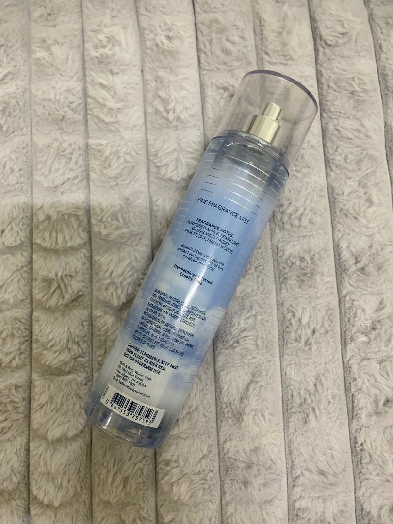 Beautiful Day Fragrance mist (Category: Fragrance & Deodorants) located in Manila. Submitted by yourstrulyeli (Listing ID 1290203055, Image 3). Description: 🦋 Guaranteed Authentic 💯 Ready to ship 📍Paco, Manila.