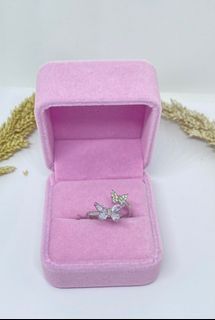Clearance Butterfly ring nontarnish with box