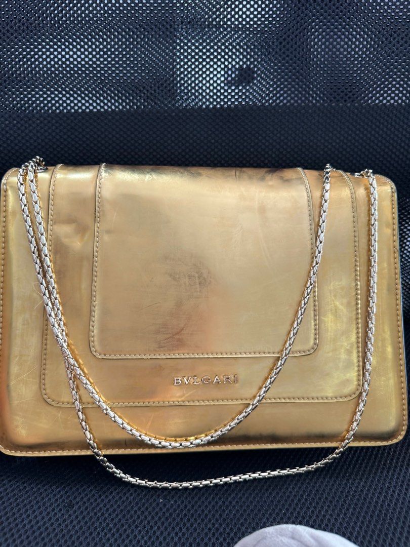 Bvlgari serpenti bag (Category: Luxury Bags & Wallets) located in Pasig City. Submitted by tuborgtrading (Listing ID 1290163446, Image 2). Description: Bvlgari serpenti bag authentic SERPENTI FOREVER SHOULDER BAG medium gold lightly used bvlgari cards no dust bag website brand new price $4,250 excluding taxes.