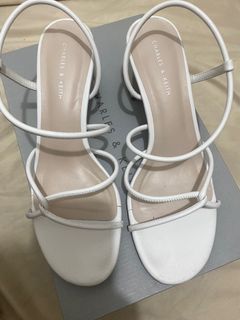 Charles and Keith Open Toe Sandals (White)