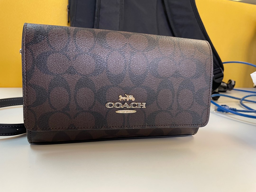 Coach flap clutch crossbody Women s Fashion Bags Wallets