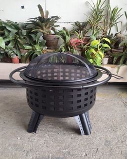 Coolahbah Metal Fire Pit with BBQ Grill
