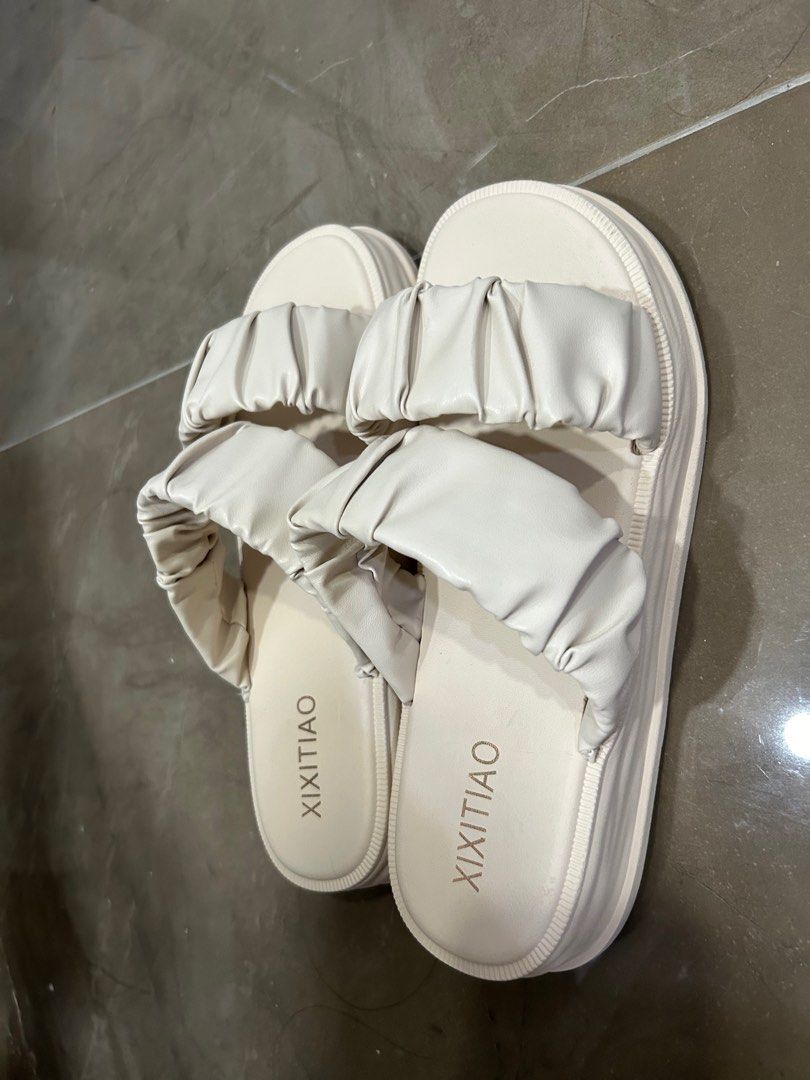 White casual sandals sales