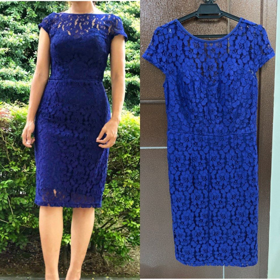 Dorothy Perkins Royal Blue Lace Dress Women s Fashion Dresses Sets Evening Dresses Gowns on Carousell