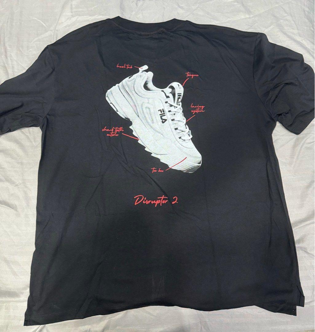 FILA Disruptor Tee brand New (Large) (Category: Tshirts & Polo Shirts ) located in San Juan City. Submitted by danielnavvvvarro (Listing ID 1290221568, Image 2). Description: ‼️ READ ME ‼️ - L 27 x W 21 - Large on tag - Shipping shouldered by the buyer - MOP: Gcash/BPI - 2 days reservation MAX. - STRICTLY NO RETURNS, REFUNDS, CANCELLATIONS 📌COMING FROM BINONDO MANILA 📌SHIPPING SHOULDERED BY BUYER 📌CAN DO GRAB/LALAMOVE/ OTHER COURIERS 📌GOGOEXP