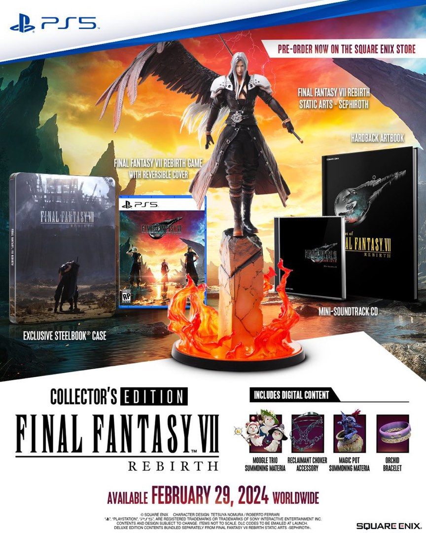 Final Fantasy VII Rebirth Collector's Edition & Deluxe Edition