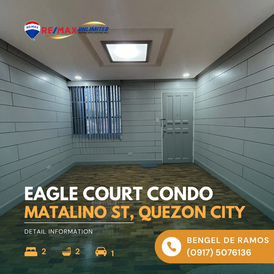FOR SALE Newly Renovated EAGLE COURT CONDO IN MATALINO ST, Q.C. near