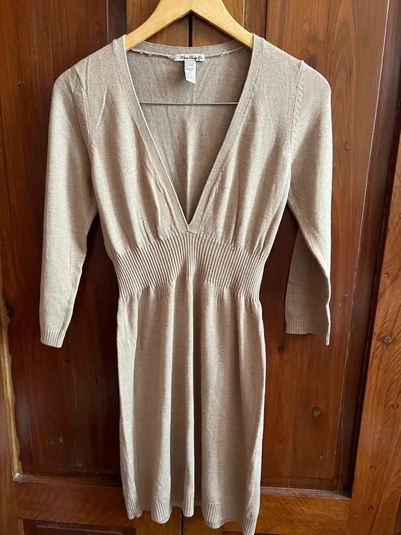 Forever 21 Khaki Knitted Dress Women s Fashion Dresses Sets Dresses on Carousell