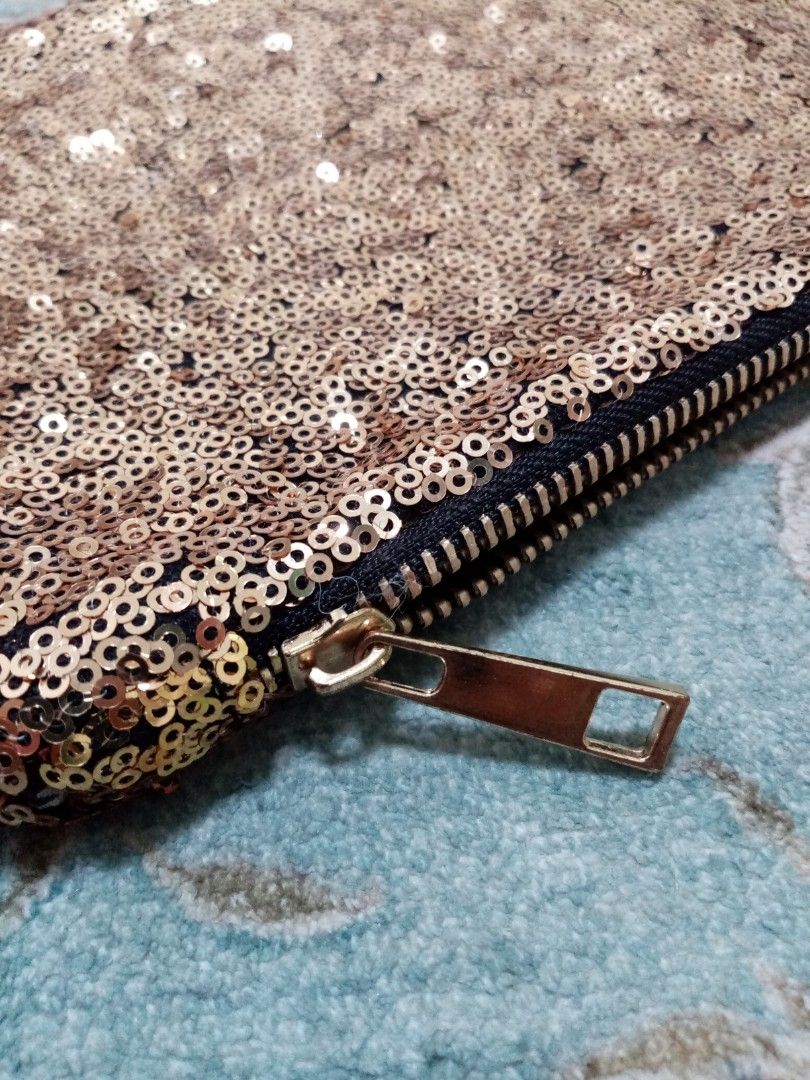 Gold sequin bag