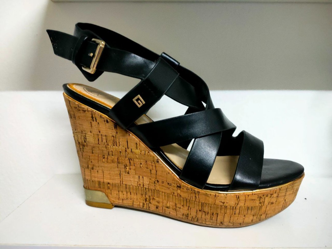 Guess black wedges clearance