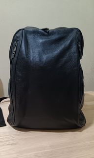 HICKOK Black leather backpack