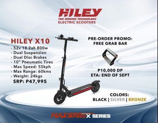Hiley X10 52v 800w E-Scooter fpr Swap to iOs