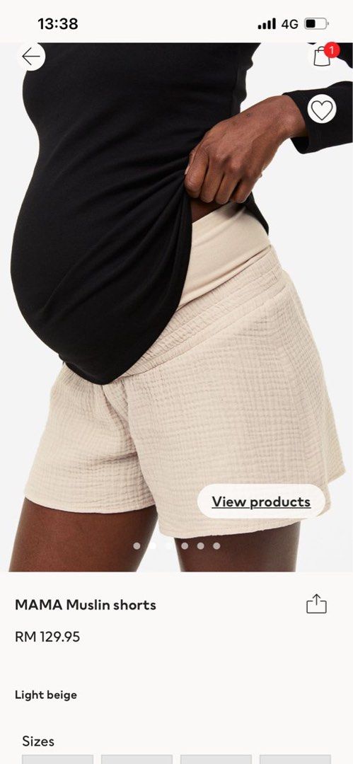 H and best sale m maternity shorts