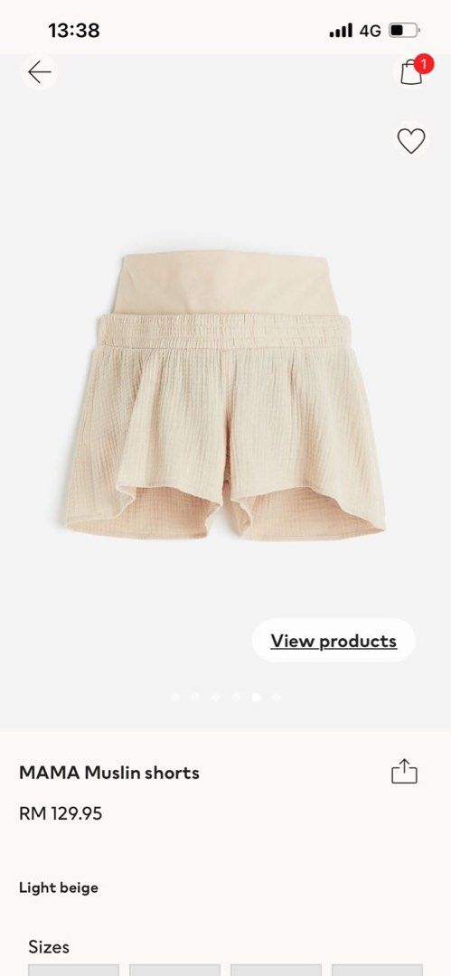 H and m maternity shorts discount