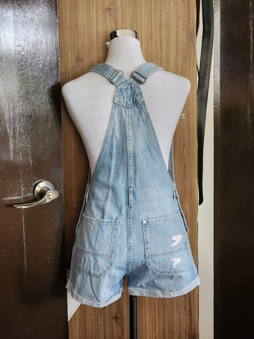 H&m denim romper hot sale