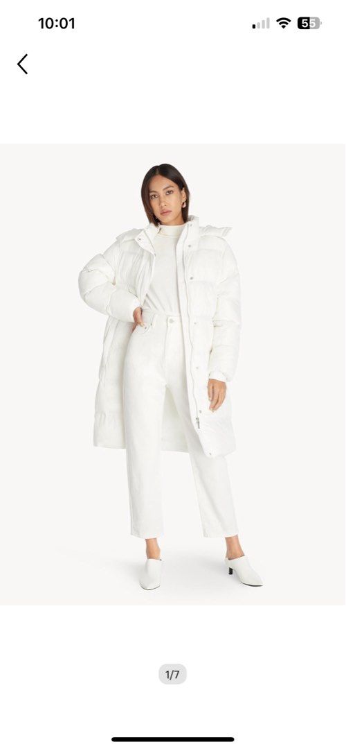 Hooded Puffer Jacket White BNWT Women s Fashion Coats Jackets