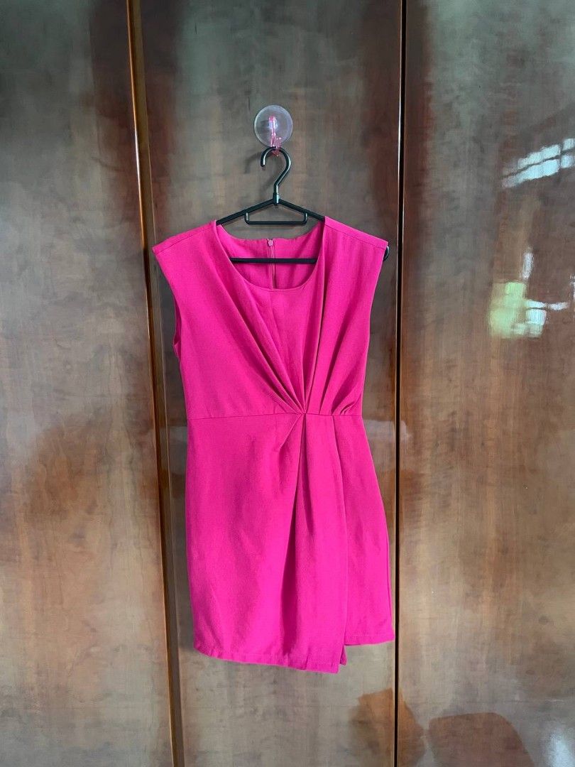 Hot pink business dress top