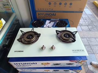 Hyundai White 2 Way Gas stove/Built in Hob Tempered Glass HG-A403K SALE SALE ‼️‼️