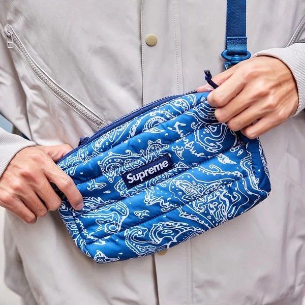 安心の通販 Supreme Supreme Puffer Side Bag Blue - メンズ