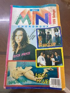 JINGLE - MINI 109 Songs Chordbook Hits Songhits- Eraserheads , Rick Price , OPM Sugar Hiccup - used