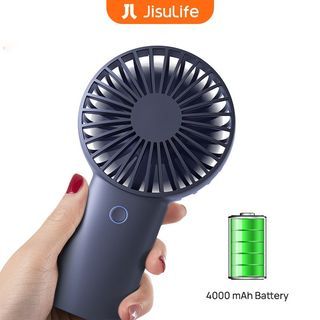 Jisulife Portable Fan Mini USB Rechargeable 4000mAh Battery Hand Handheld Electric