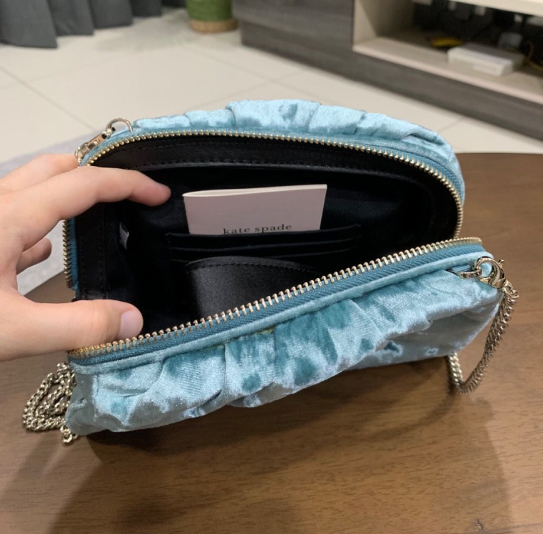 Kate spade shop velvet clutch