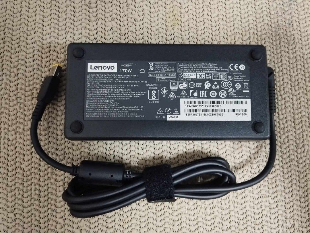 Lenovo Laptop charger adapter Usb type square type 20V 8.5A 170W (Category: Chargers) located in Manila. Submitted by reiolshoppe (Listing ID 1290163620, Image 1). Description: Compatible with ThinkPad 11e Series 11e 1st Gen (AMD Windows) 11e 1st Gen (Chromebook) 11e 1st Gen (Intel Windows) 11e 2nd Generation (Intel Windows) E Series- E440 E450 E455 E540 E550 E550c E555 L Series- L450 Multimode- ThinkPad Helix (1st Gen) S Series- S431 S440 S531 S