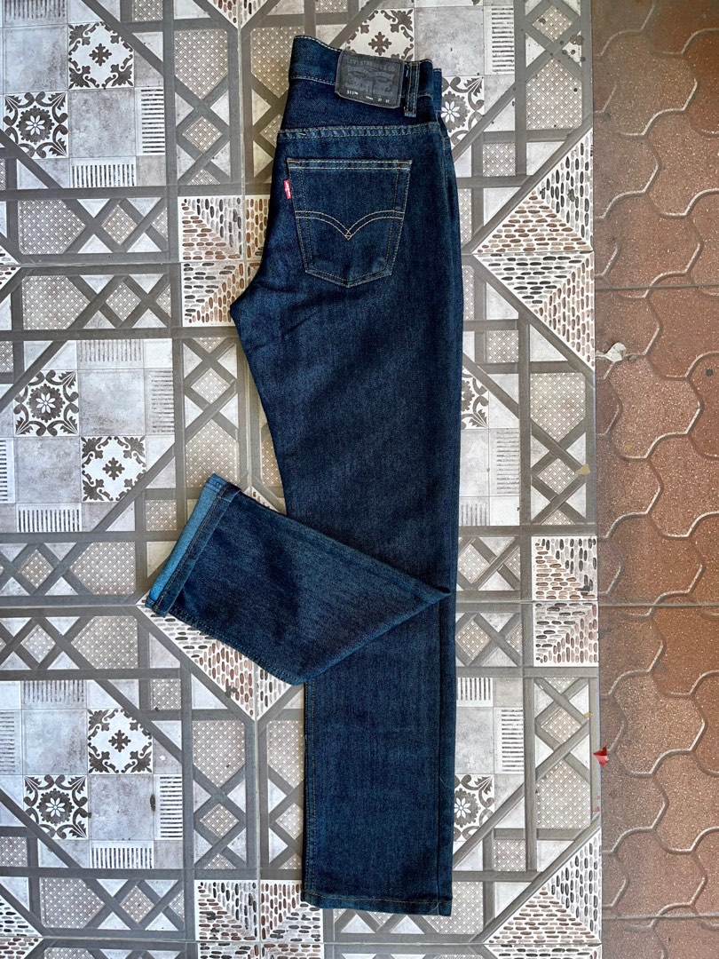 Levi s 511TM Slim Fit Dark Wash Denim Pants Men s Fashion