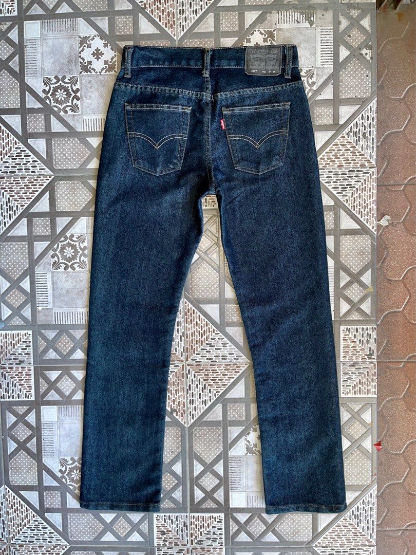 Levi s 511TM Slim Fit Dark Wash Denim Pants Men s Fashion