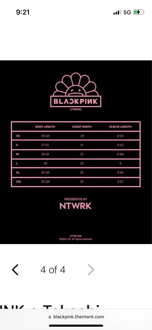 LIMITED 限量BLACKPINK + Takashi Murakami T- Shirt 村上隆聯乘