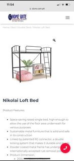 Loft bed frame