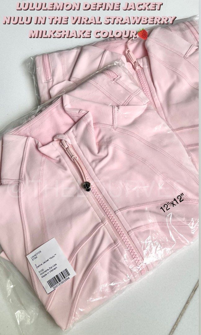 lululemon defined jacket nulu color: pink - Depop