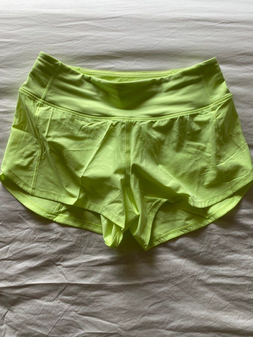 Neon yellow lululemon shorts clearance