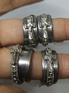 Made in Vatican Rome Stainless Steel rosary ring, size 8,9