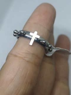 Made in Vatican Rome Stainless Steel rosary ring, size 6,7,8,9,10