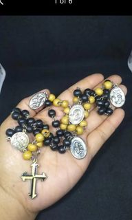 Made in Vatican Rome vintage rosary with medallions