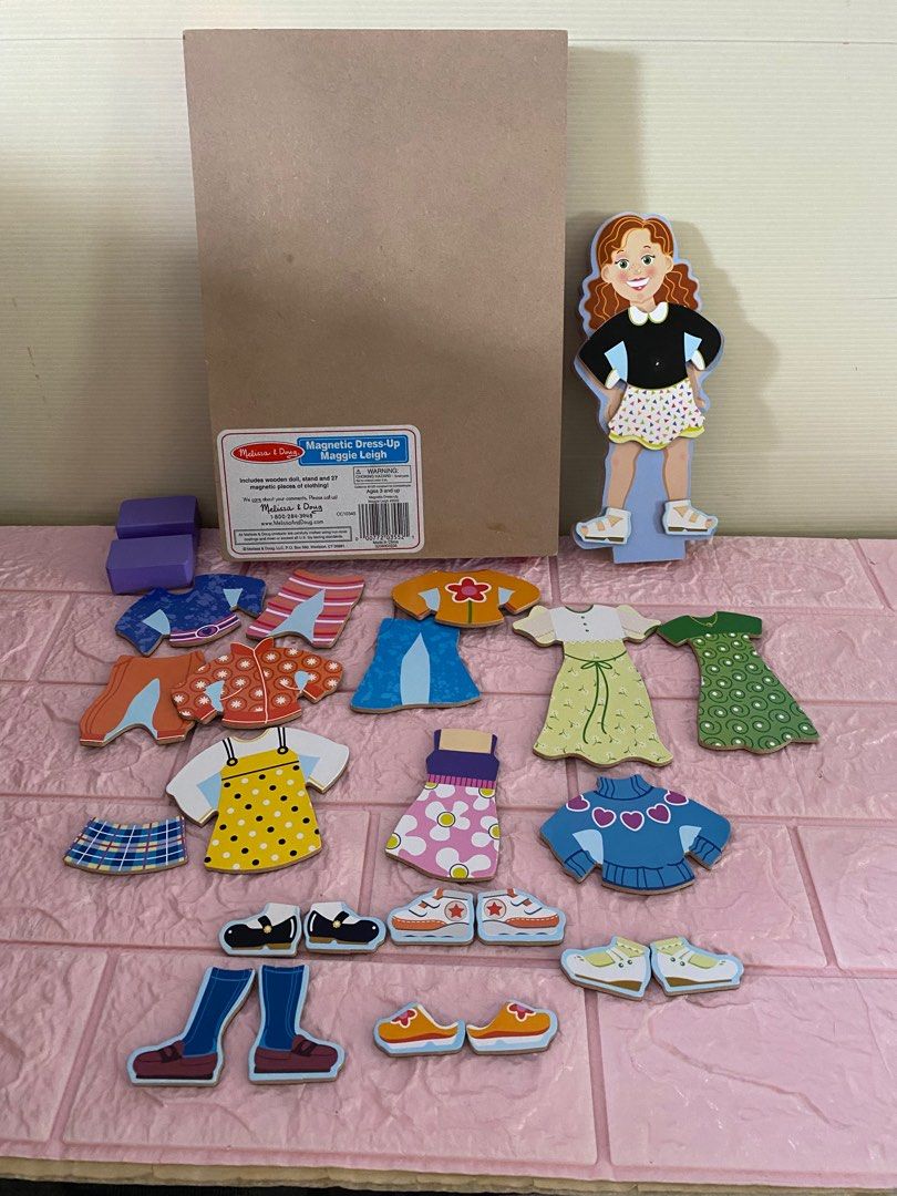 Melissa Doug Magnetic Dress Up Maggie Leigh Doll