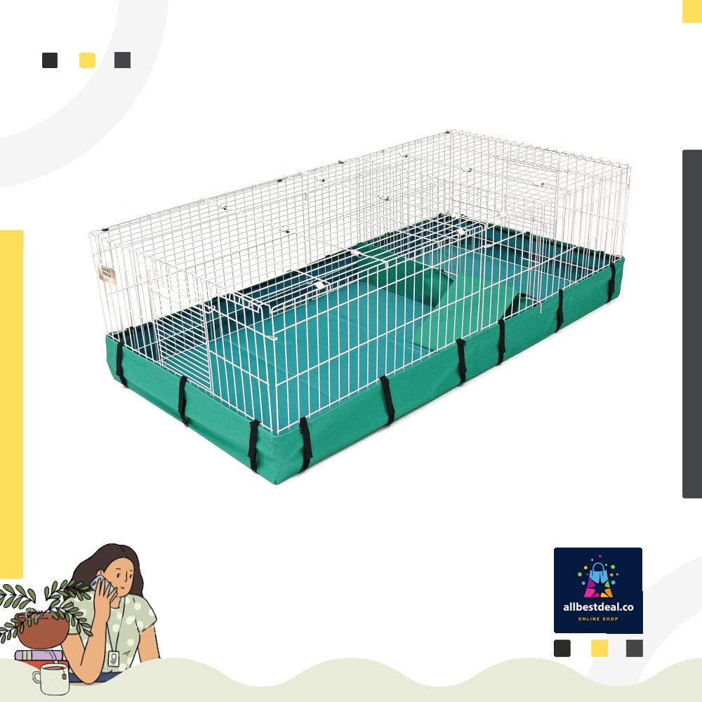 MidWest Homes for Pets 171GHP Guinea Habitat Plus Guinea Pig Cage w Top Panel 47L x 24W x 14H Inches White Teal Guinea Habitat Plus Pet Supplies Homes Other Pet Accessories on Carousell
