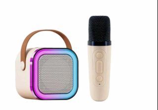 mini rgb light bluetooth speaker  with microphone videoke rechargable