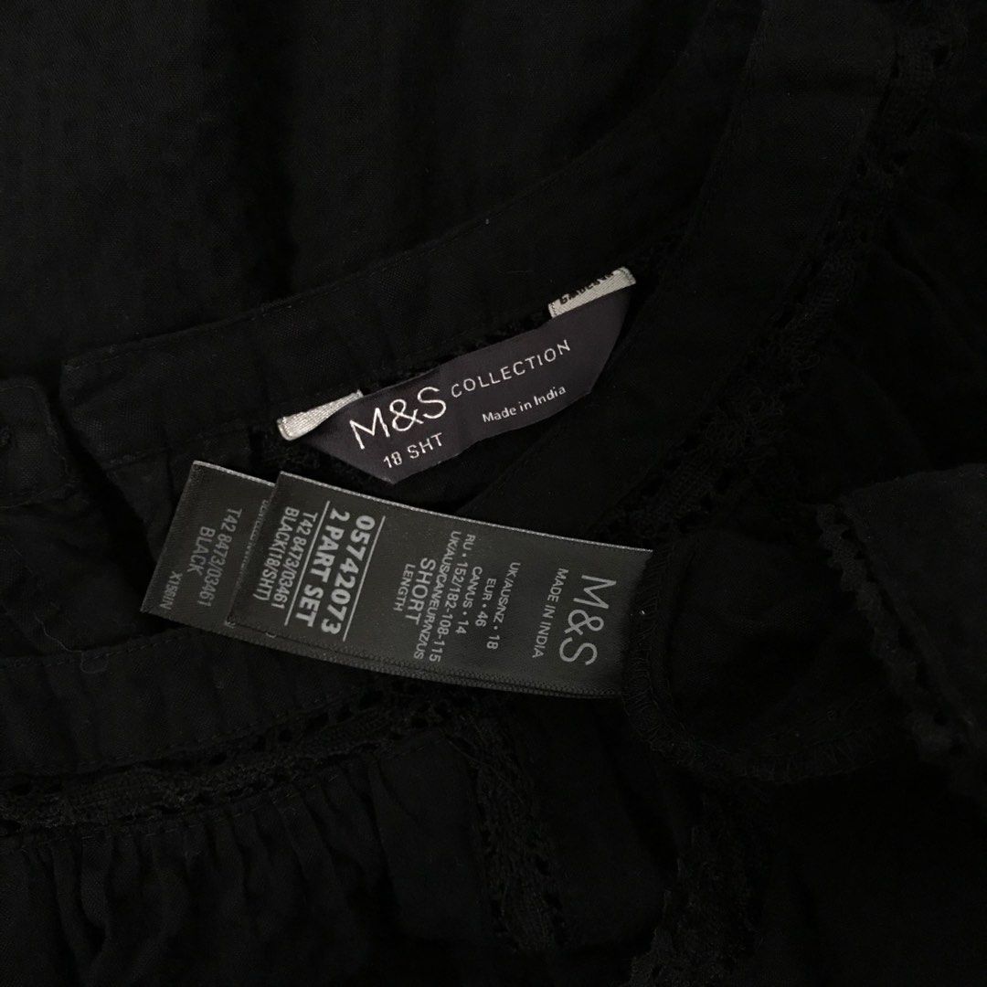 MnS black tiered maxi dress (Category: Dresses) located in Manila. Submitted by blues009 (Listing ID 1290143478, Image 2). Description: Good as new No stains Seldom worn Fits L-xl W/ laced/embroidered detailing So Pretty ww.